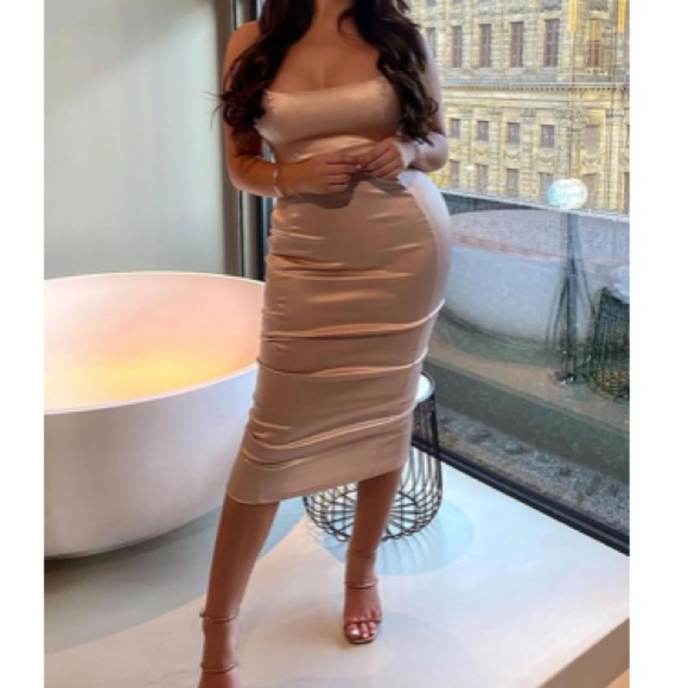 BRAND NEW Blush Silk Dress